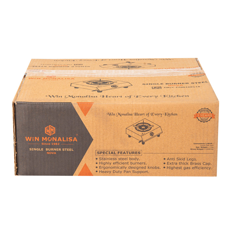 WiN MONALISA NOVA 1 BURNER Steel Manual Gas Stove  (1 Burners)