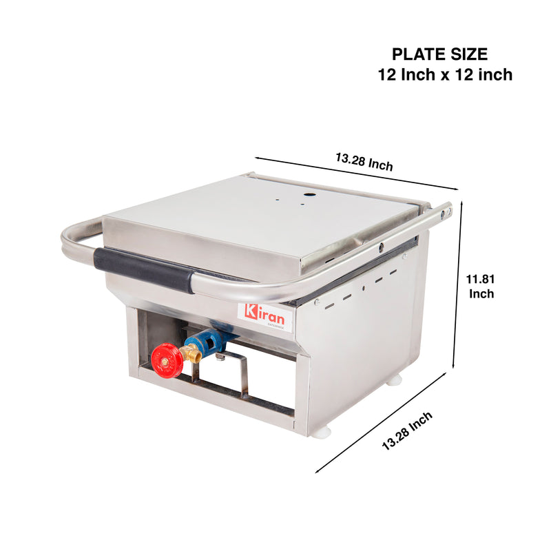 Kiran Gas Sandwich Griller - 4 Slice Gas Commercial Sandwich Maker Grill