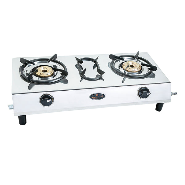 WiN MONALISA APOLLO 2 burner Steel Manual Gas Stove  (2 Burners)