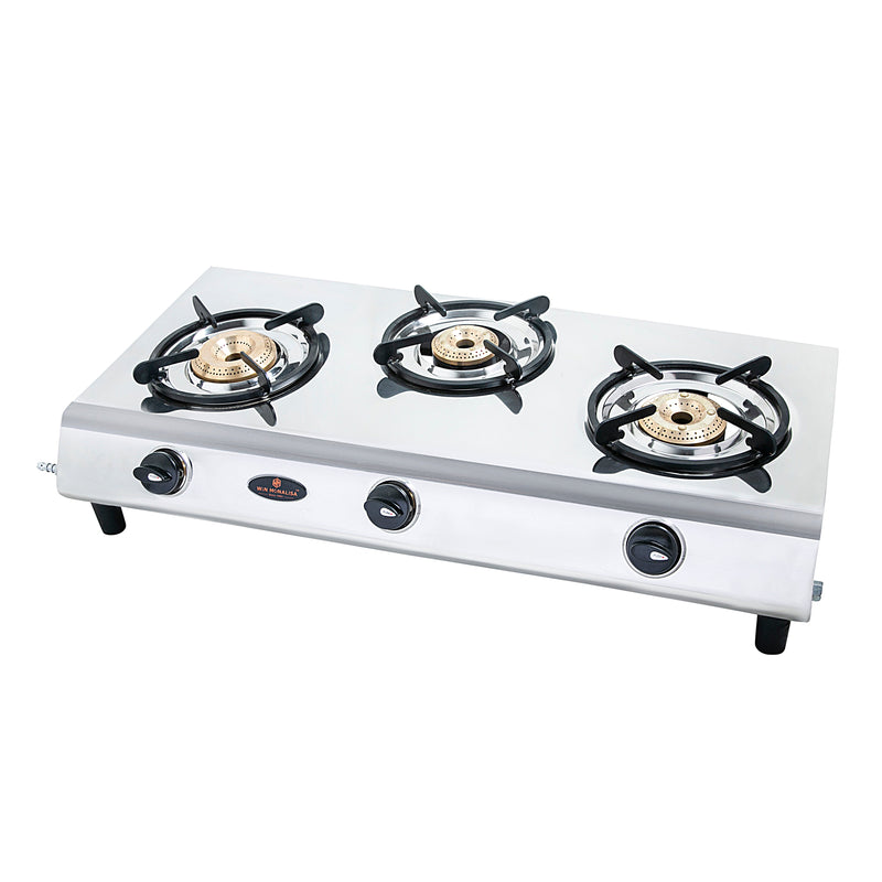 WiN MONALISA ROYAL 3 burner Stainless Steel Manual Gas Stove  (3 Burners)