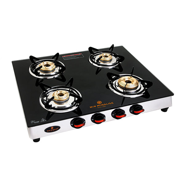 WiN MONALISA Legion 4 burner Glass Manual Gas Stove  (4 Burners)