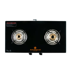 Win Monalisa 2 Burner Glass Top/WiN MONALISA byKiran Legion 2 Burner Glass Manual Gas Stove  (2 Burners)