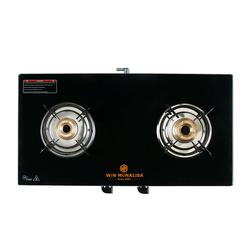 Win Monalisa 2 Burner Glass Top/WiN MONALISA byKiran Legion 2 Burner Glass Manual Gas Stove  (2 Burners)