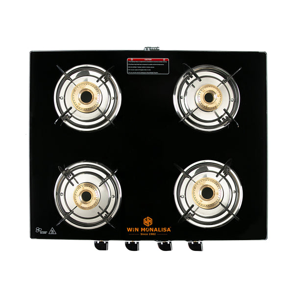 WiN MONALISA Legion 4 burner Glass Manual Gas Stove  (4 Burners)