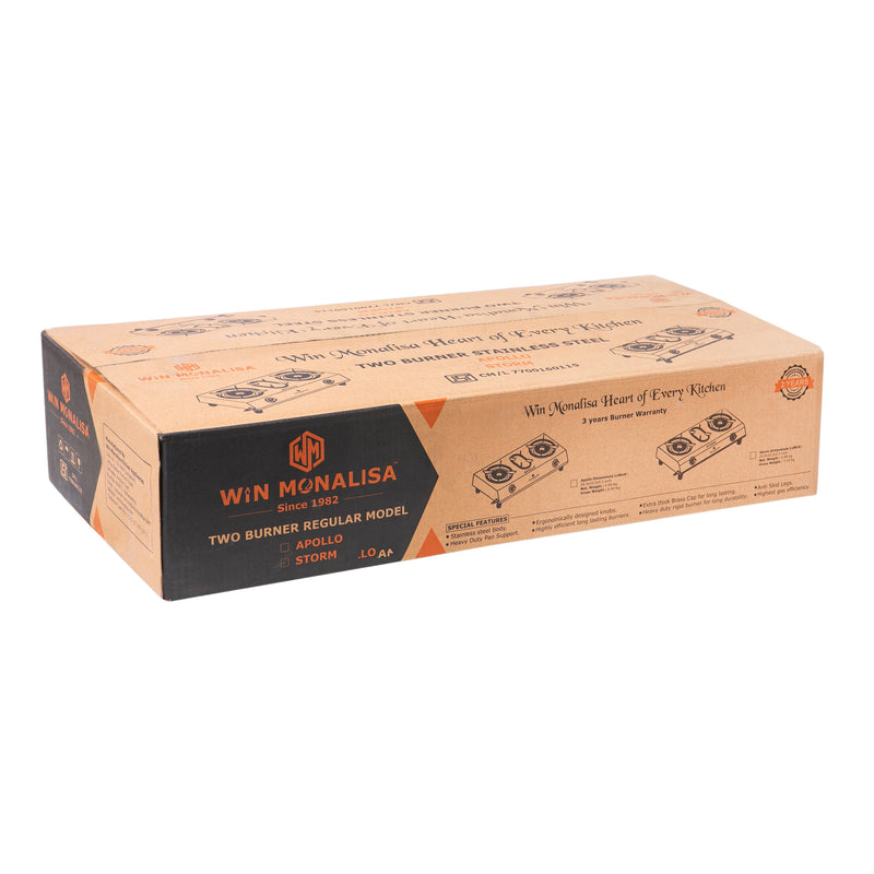 WiN MONALISA APOLLO 2 burner Steel Manual Gas Stove  (2 Burners)