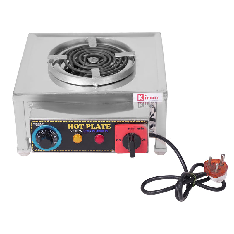 kiran G-Coil Hot Plate/ Electric stove- 2000 Watt Induction Cooktop (Silver, Push Button)