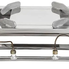 KIRAN ENTERPRISES 2 Burner Commercial Gas stove/Bhatti with Fitted Brass Nut Hose Pipe Stainless Steel Manual Gas Stove (2 Burners)