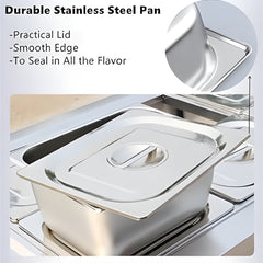 Electric Bain Marie without Glass - 2 Compartments ( 2 GN Pans of 1/2 150mm ~ 8.5L/ Pan )