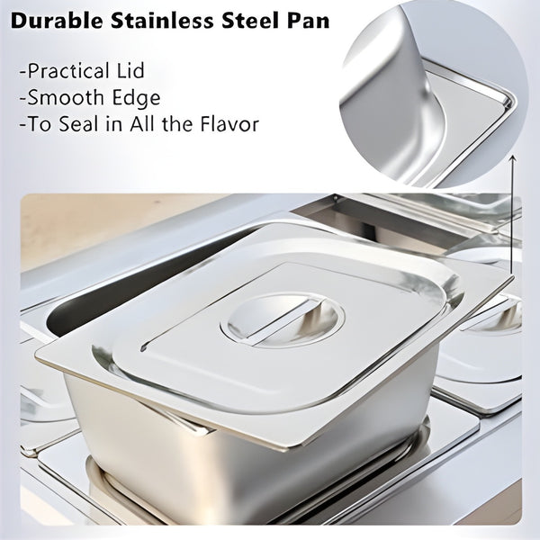 Electric Bain Marie without Glass - 2 Compartments ( 2 GN Pans of 1/2 150mm ~ 8.5L/ Pan )