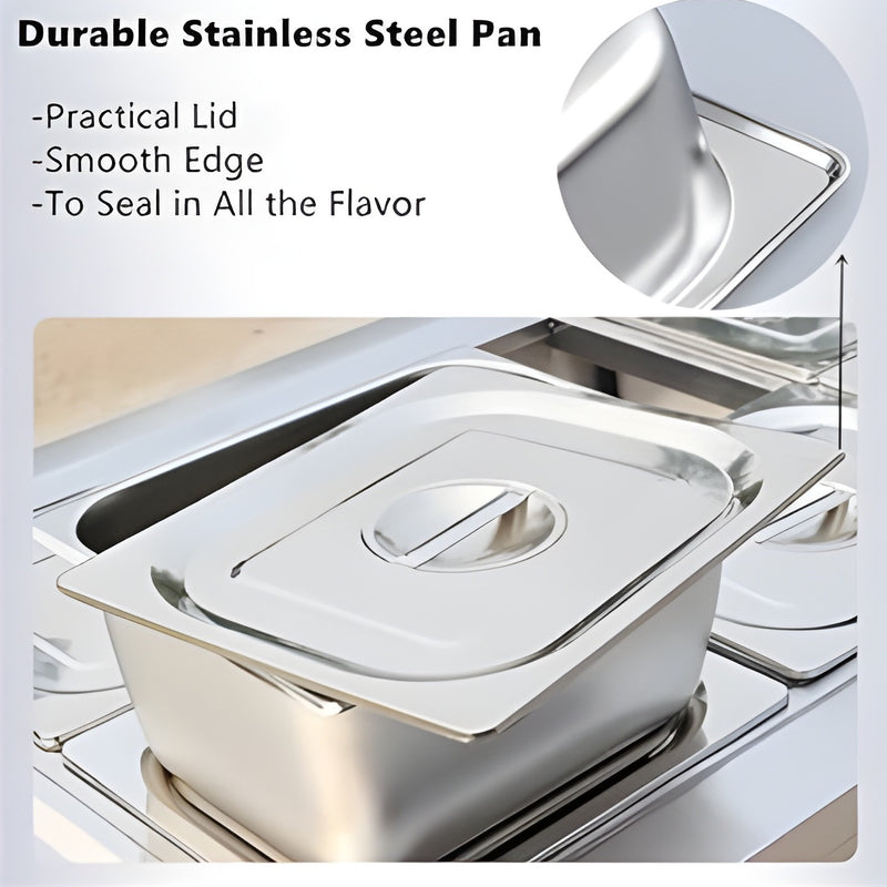 Electric Bain Marie without Glass - 2 Compartments ( 2 GN Pans of 1/2 150mm ~ 8.5L/ Pan )