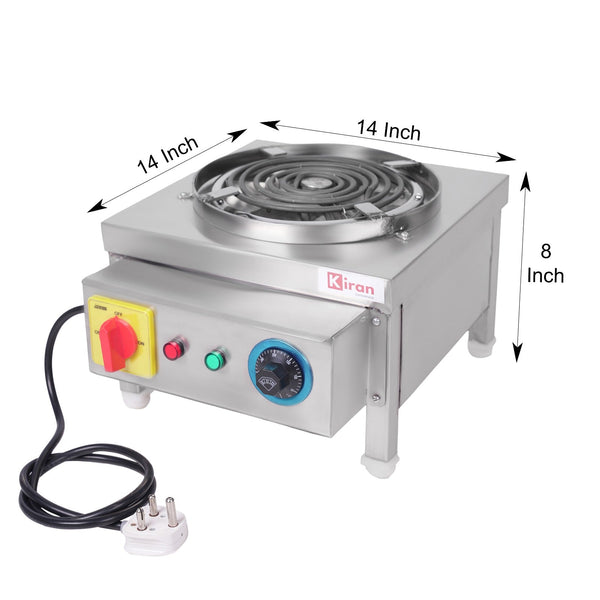 kiran G-Coil Hot Plate/ Electric stove- 2500 Watt Induction Cooktop  (Silver, Push Button)
