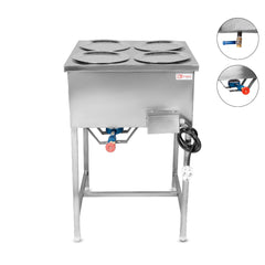 Kiran Stainless Steel 4-Pot Electric Bain Marie / Hot Case for Commercial Kitchen