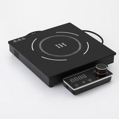 Kiran Full Black Body Induction | 2500W | Square | Flat Base | Removable Adapter & Touchscreen + Knob Model