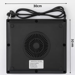 Kiran Full Black Body Induction | 2500W | Square | Flat Base | Removable Adapter & Touchscreen + Knob Model