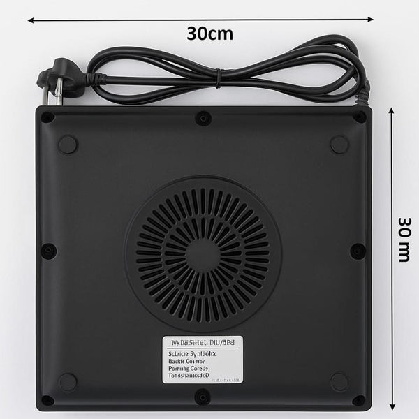 Kiran Full Black Body Induction | 2500W | Square | Flat Base | Removable Adapter & Touchscreen + Knob Model