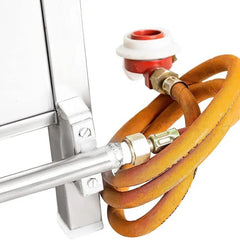 kiran 18X18X12 SS Stove/Bhatti with Brass nut hose pipe, and valve Stainless Steel Manual Gas Stove (1 Burners)