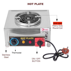 kiran G-Coil Hot Plate/ Electric stove- 2000 Watt Induction Cooktop (Silver, Push Button)