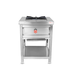 Stainless Steel Manual Single Burner Cooking Range Gas Stove (Silver)