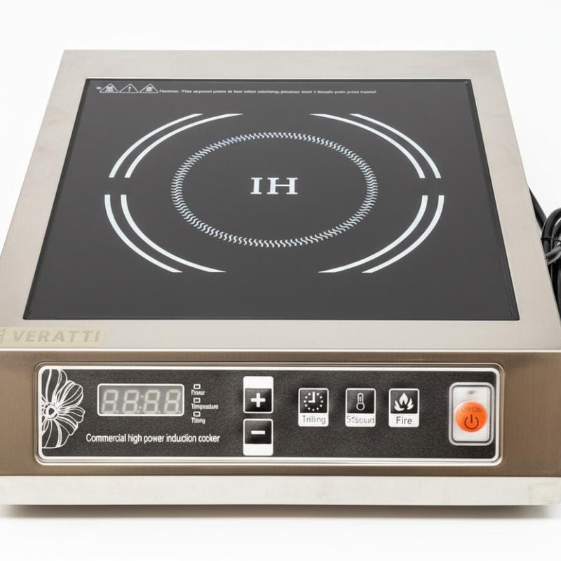 Kiran Full SS Premium Induction - k1 | 3500W | Square | Flat Base | Switch Model
