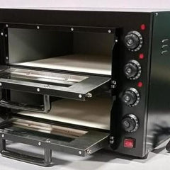 Electric Premium Black Body Pizza Oven with Stone (16*16'')-HS2S (Double)