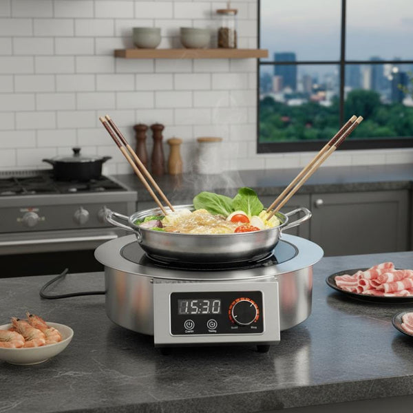 Kiran Full SS Premium Induction - | 3500 W | Round | Flat Base | Touchscreen + Knob Model