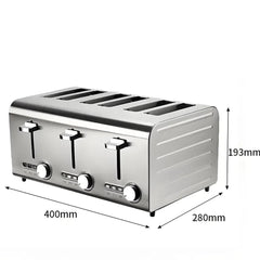 Electric Commercial 6 Slice Eco Pop-Up Toaster