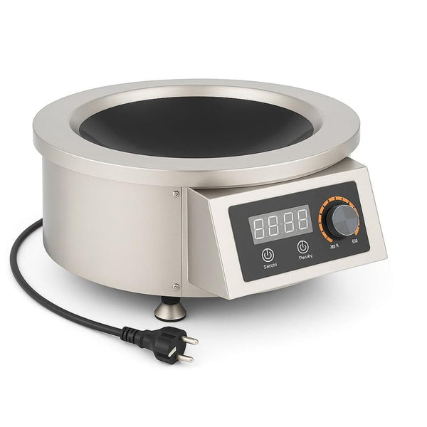 Kiran Full SS Premium Induction - 311(C06) |  3500W | Round | Wok Base | Touchscreen + Knob  Model