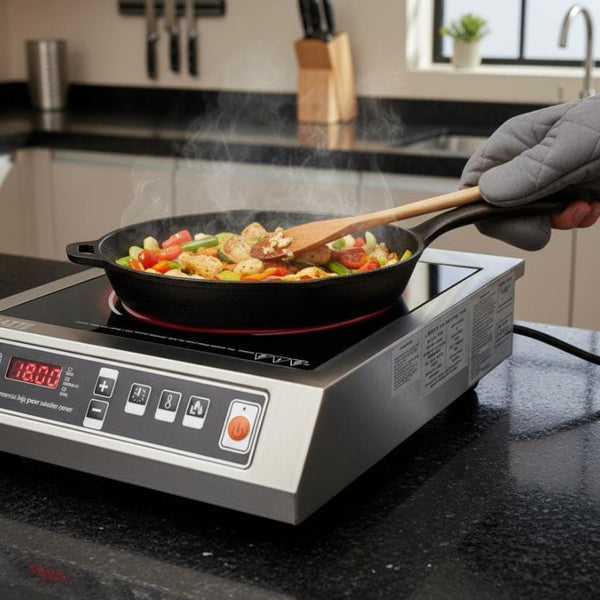 Kiran Full SS Premium Induction - k1 | 3500W | Square | Flat Base | Switch Model