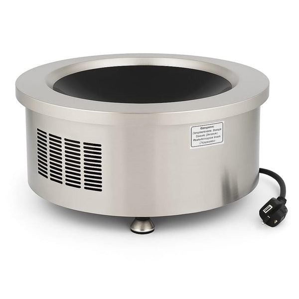 Kiran Full SS Premium Induction - 311(C06) |  3500W | Round | Wok Base | Touchscreen + Knob  Model