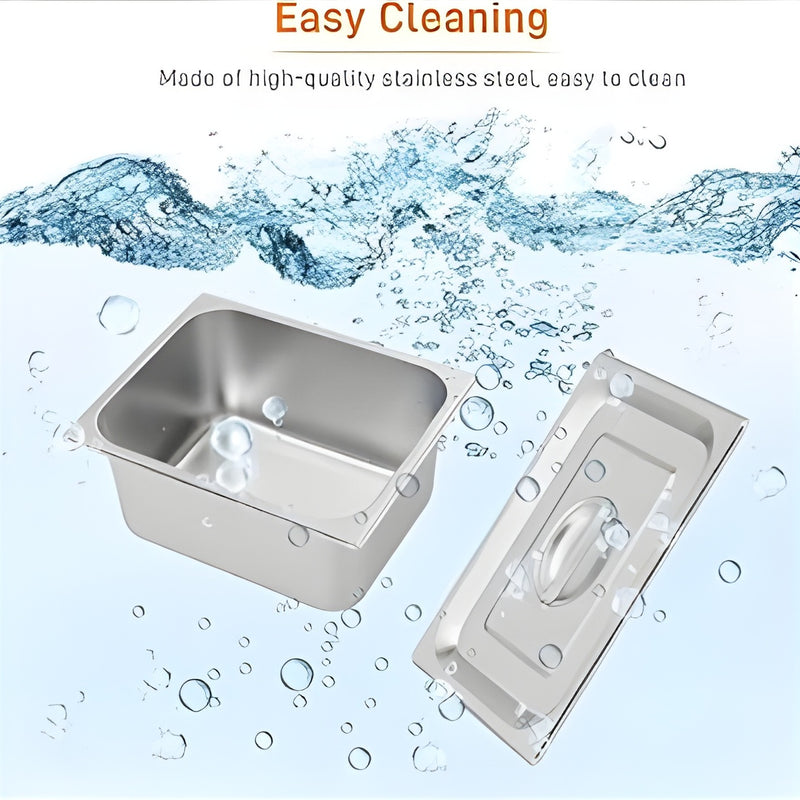 Electric Bain Marie without Glass - 2 Compartments ( 2 GN Pans of 1/2 150mm ~ 8.5L/ Pan )