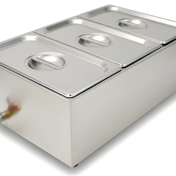 Electric Bain Marie without Glass - 3 Compartments (3) GN Pans of 1/3 150mm ~ 5.5L/Pan)