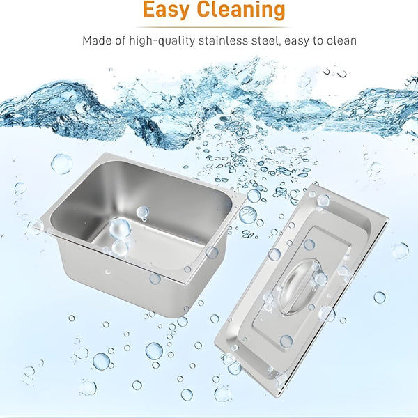 Electric Bain Marie with Glass - 6 Compartments ( 6 GN Pans of 1/2 100mm ~ 5.5L/Pan )