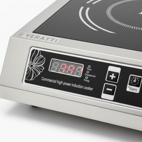 Kiran Full SS Premium Induction - k1 | 3500W | Square | Flat Base | Switch Model