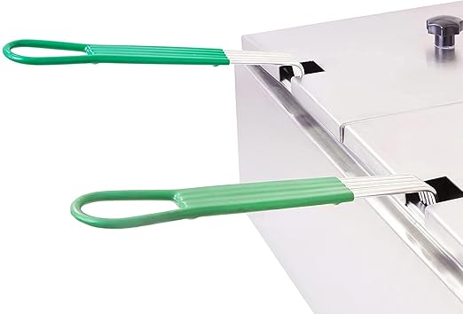 Kiran Enterprise Stainless Steel Electric 8 Liter Double Pan Deep Fryer with Detachable Leg for Restaurant and Kitchen and commercial Use