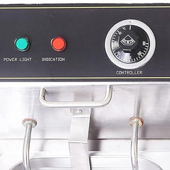 Kiran Enterprise Stainless Steel Electric 16-Liter Deep Fryer for Restaurant and Kitchen and Commercial Use.